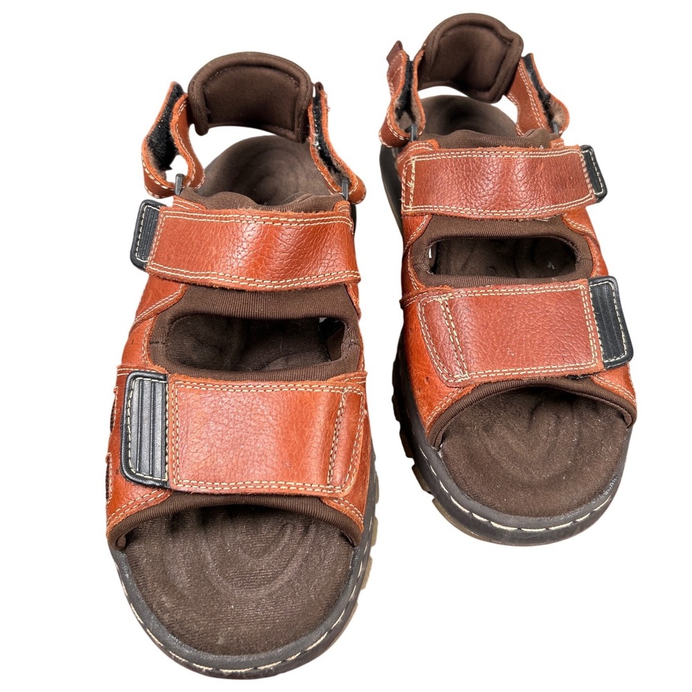 Earth Shoe Highlander Mens Sandals Brown Leather Fisherman Lug Sole Hiking 8.5